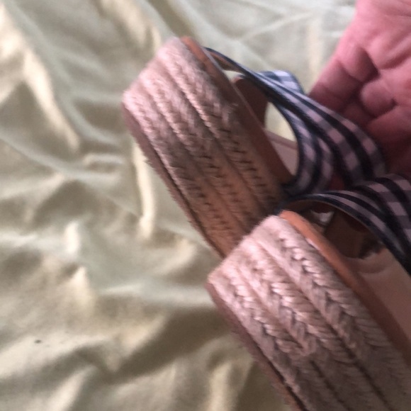 J.CREW Espadrille Blue and white Plaid size 8.5/ NWOT - Picture 8 of 14